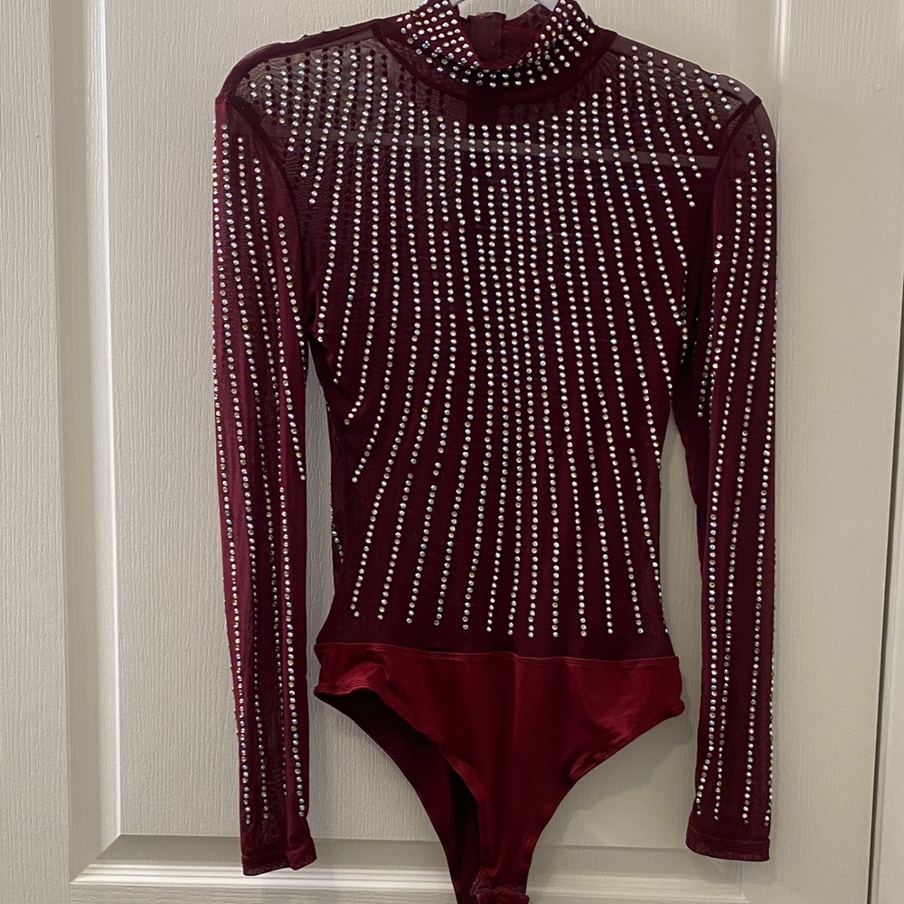 Muy Muy Long-sleeved bodysuit  Burgundy